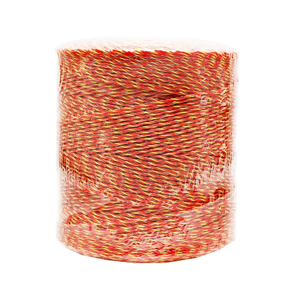 Rola fir galben-rosu fi 2mm insertie metalica 6x0.15mm SS, rezistenta 8 Ohm/m, 1000m gard electric Thor